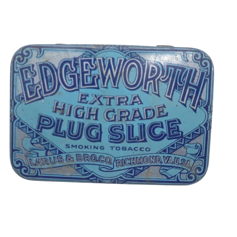 Edgeworth Extra High‎ Grade Plug Slice Smoking Tobacco Tin Larus Bro Co